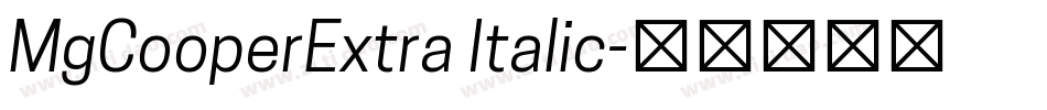 MgCooperExtra Italic字体转换